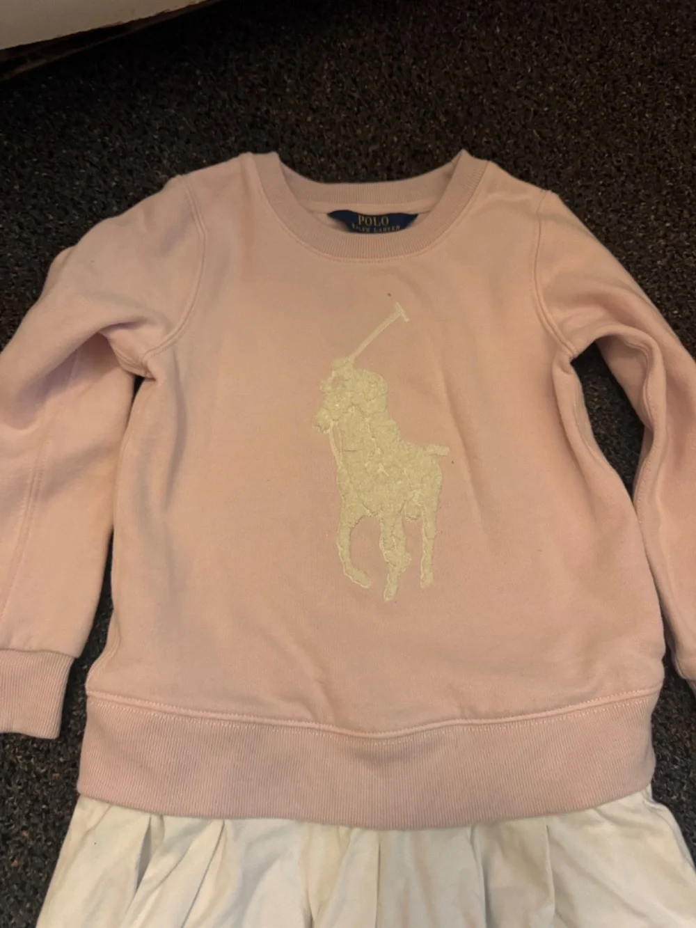 Ralph Lauren Light Pink Polo Pony Sweatshirt dress size 6 girls kids